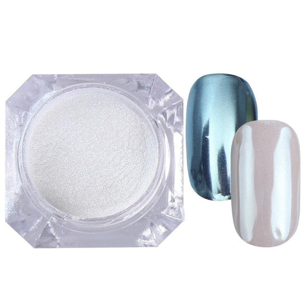 Rose Gold Bubble Mirror Powder Metallic Nail Glitter Holographics Chrome Dust Sparkling Flakes Pigment Manicur Nail Art Decor